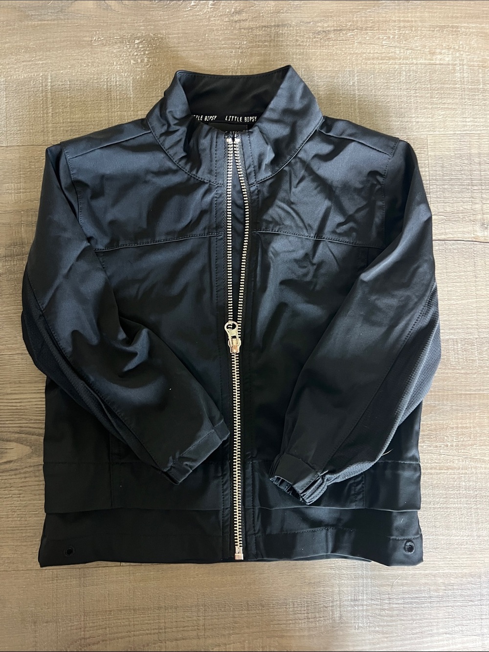 Little Bipsy Black Zip Jacket with Silver Zipper